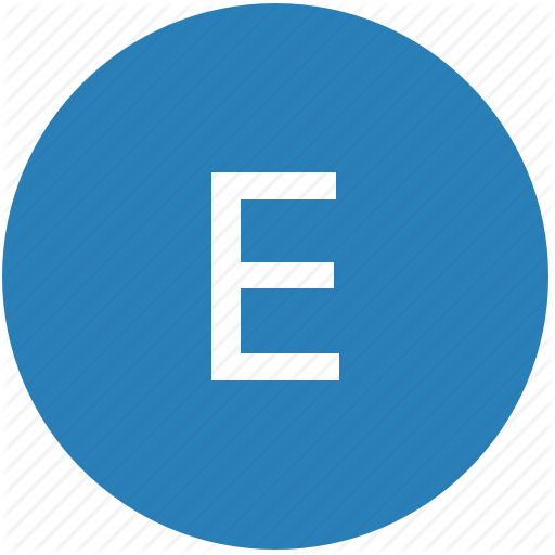 512x512 E, Keyboard, Latin, Letter, Round, Text, Uppercase Icon