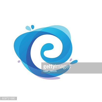 416x416 Letter E Icon At Blue Water Splash Premium Clipart