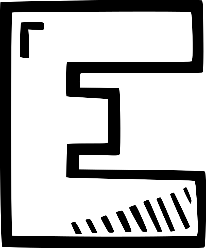 812x980 Letter E Png Icon Free Download
