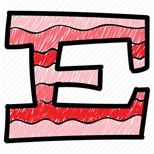 512x512 Alphabet Letter E, Capital Letter, Capital Letter E, Colored