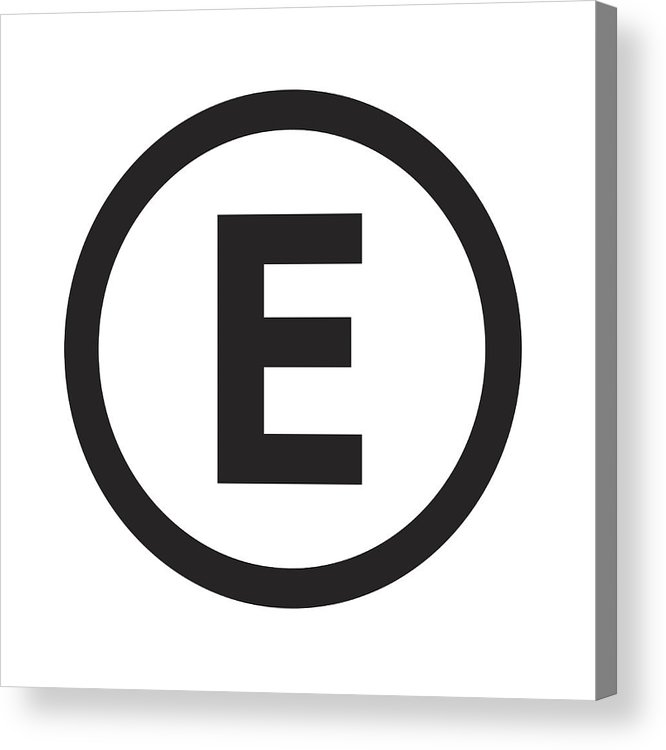 666x750 Basic Font For Letter E Icon Illustration Design Acrylic Print