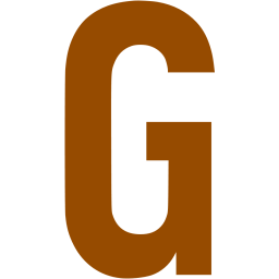 256x256 Brown Letter G Icon