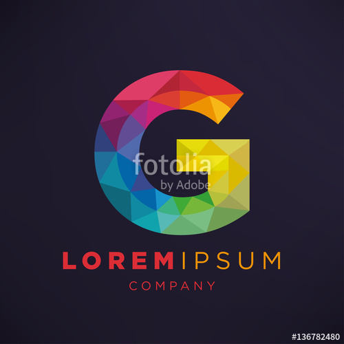 500x500 Geometric Letter G Icon And Logo Template Stock Image