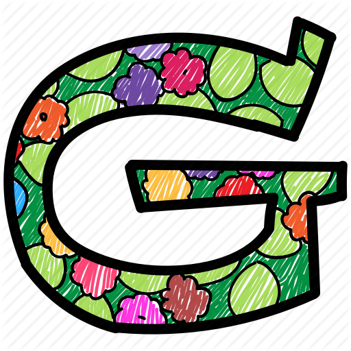 512x512 Alphabet Letter G, Capital Letter, Capital Letter G, Colored