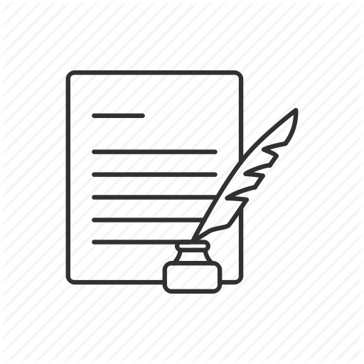 512x512 Classic Letter, Feather, Letter, Message, Pen, Text, Write Icon