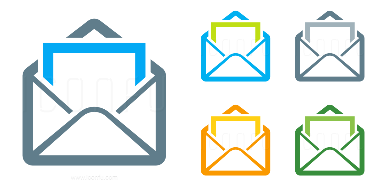 1200x600 Mail Open Letter Icon