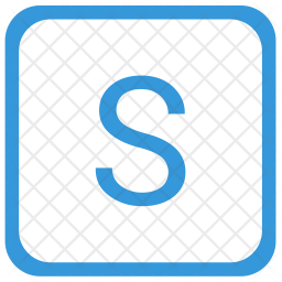 256x256 S Letter Icon Of Flat Style