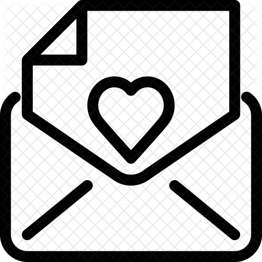 512x512 Love Letter Icon Of Line Style