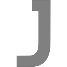 Gray Letter J Icon 256x256 Gray Letter J Icon