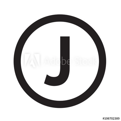 Basic Font For Letter J Icon Illustration Design 500x500 Basic Font For Letter J Icon Illustration Design