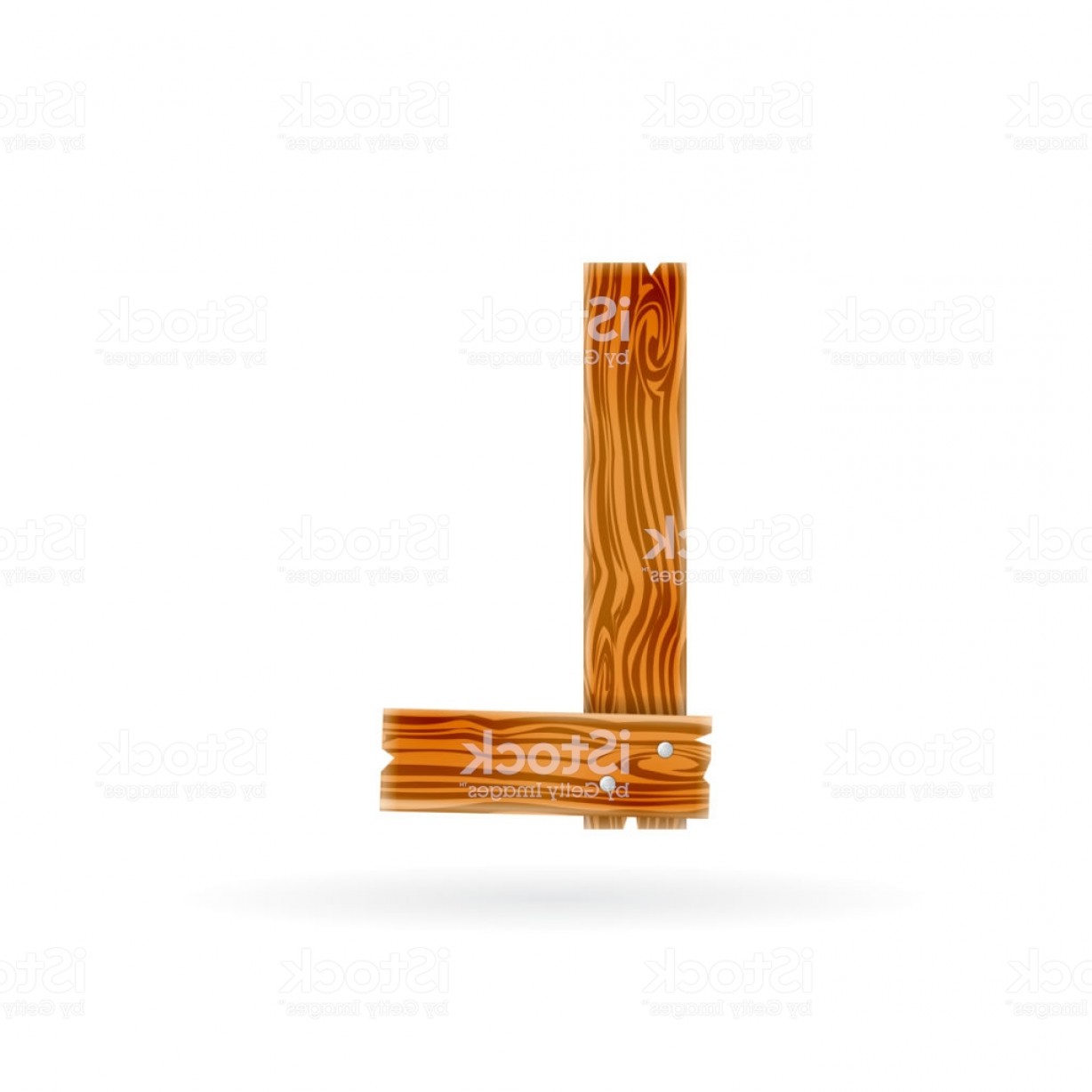 1228x1228 Letter L Icon Rough Wooden Plank Icon Isolated Vector Rustic