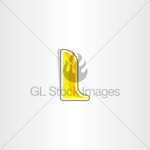 500x500 Yellow Letter L Icon Design Gl Stock Images