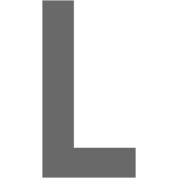 256x256 Dim Gray Letter L Icon