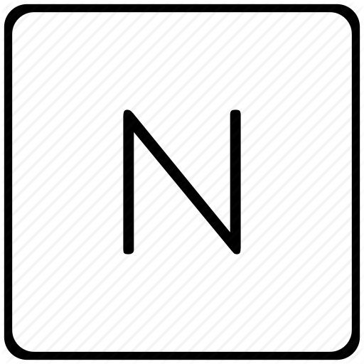 512x512 Key, Keyboard, Letter, N Icon