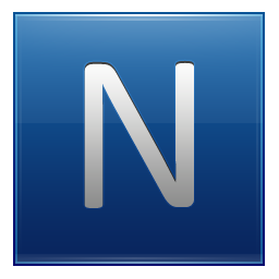 256x256 Letter N Blue Icon Multipurpose Alphabet Iconset Supratim Nayak