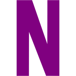 256x256 Purple Letter N Icon