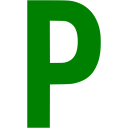 256x256 Green Letter P Icon
