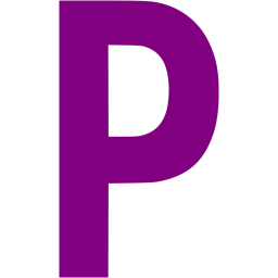 256x256 Purple Letter P Icon