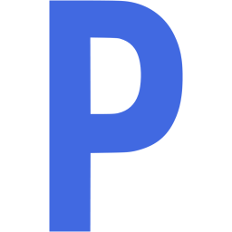 256x256 Royal Blue Letter P Icon