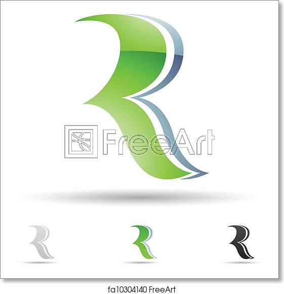 561x581 Free Art Print Of Abstract Icon For Letter R Vector Illustration