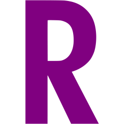 256x256 Purple Letter R Icon