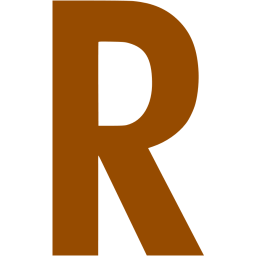 256x256 Brown Letter R Icon