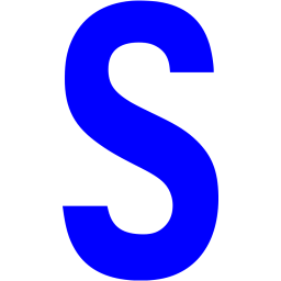 256x256 Blue Letter S Icon