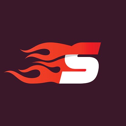 416x416 Fast Fire Letter S Icon On Stock Vectors