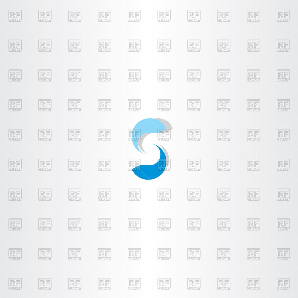1200x1200 Blue Fish Letter S Icon Vector Image Of Icons And Emblems