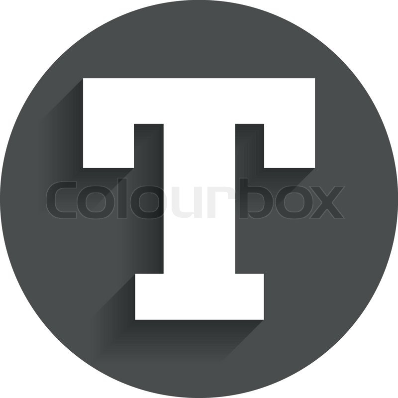 800x800 Text Edit Sign Icon Letter T Button Stock Vector Colourbox