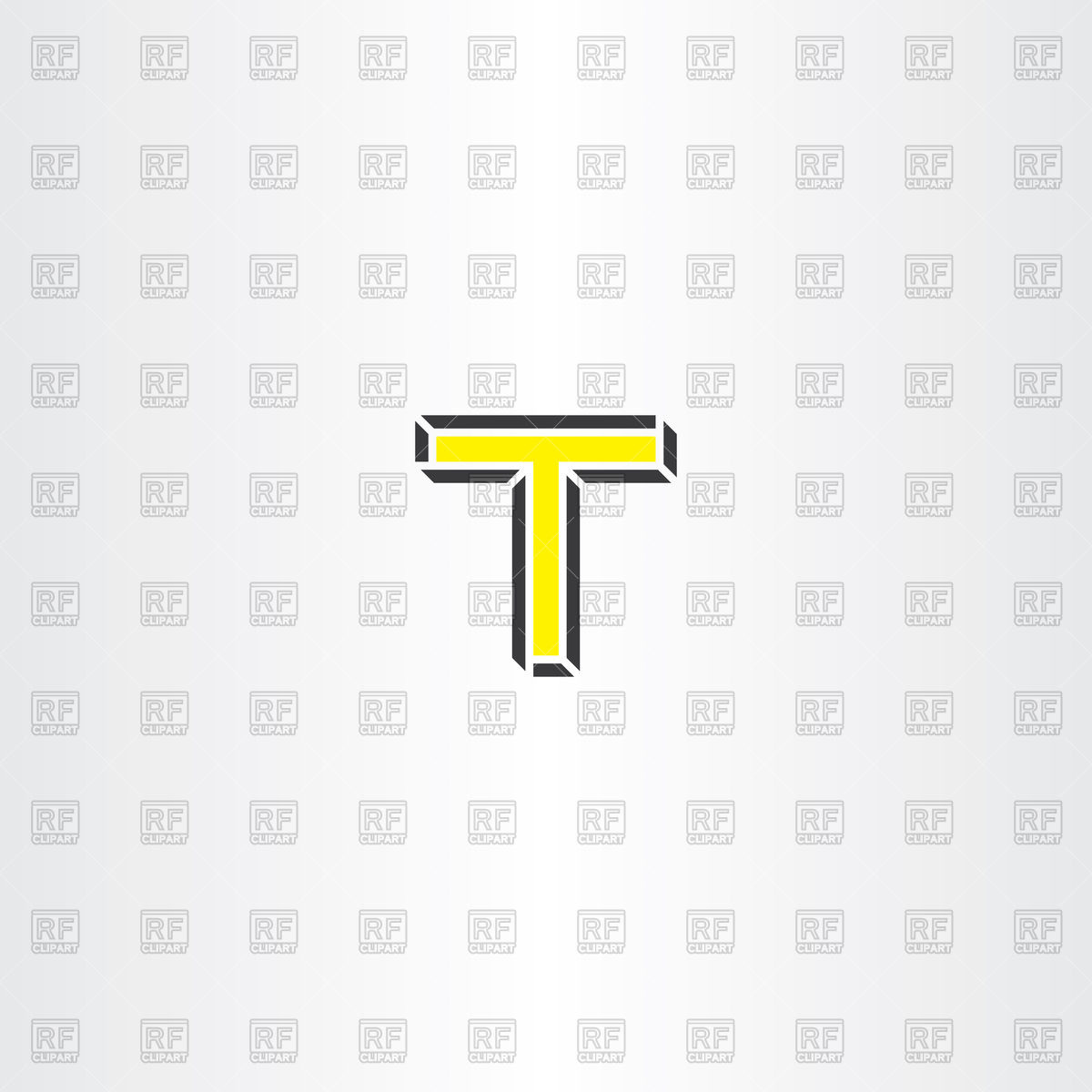 1200x1200 Yellow Black Letter T Icon Vector Image Of Icons And Emblems