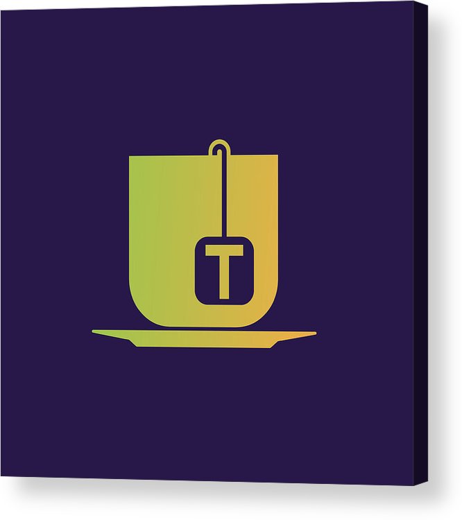 666x750 Tea Initial Letter T Icon Design Acrylic Print
