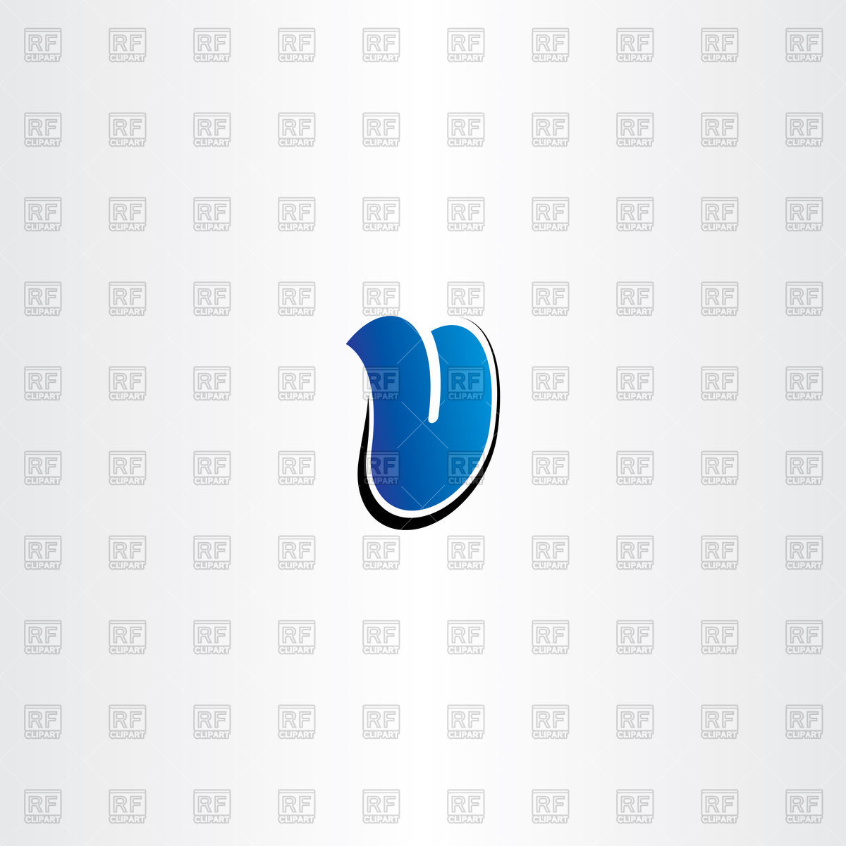 1200x1200 Blue Letter V Icon Vector Image Of Signs, Symbols, Maps