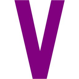 256x256 Purple Letter V Icon