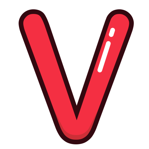 512x512 Alphabet, Letter, Letters, Red, V Icon