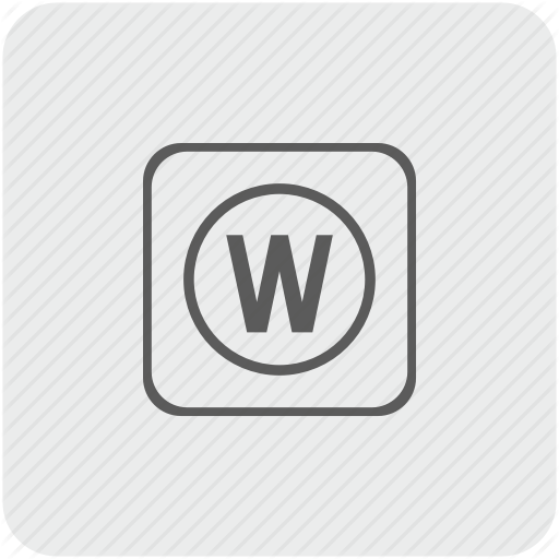 512x512 Key, Keyboard, Letter, W Icon