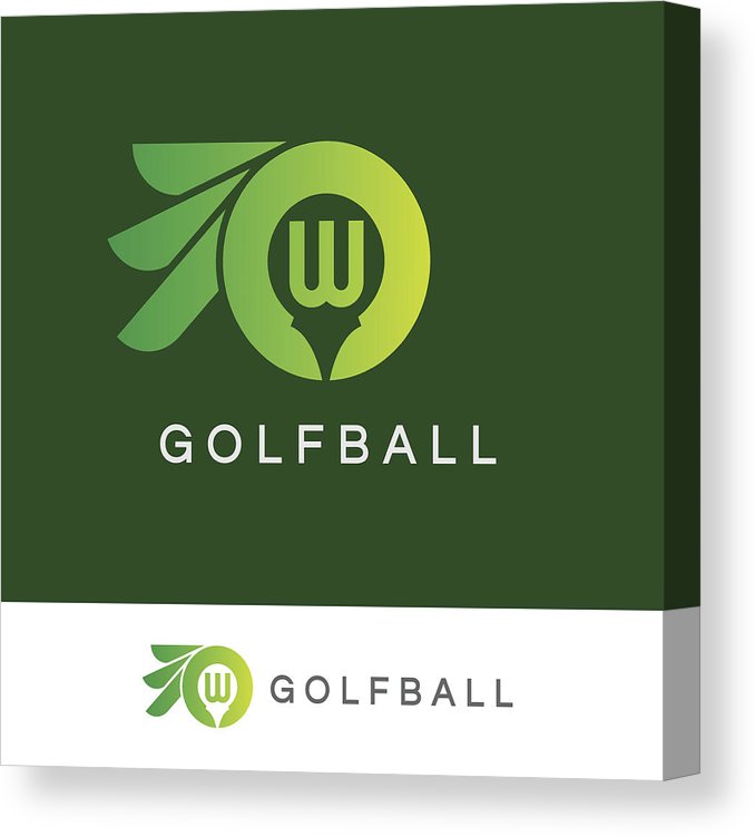 678x750 Golf Ball Initial Letter W Icon Design Canvas Print Canvas Art