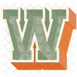 256x256 Alphabet Letter W Icon Of Flat Style