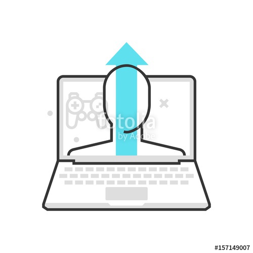 500x500 Color Line, Level Up Illustration, Icon Stock Image And Royalty