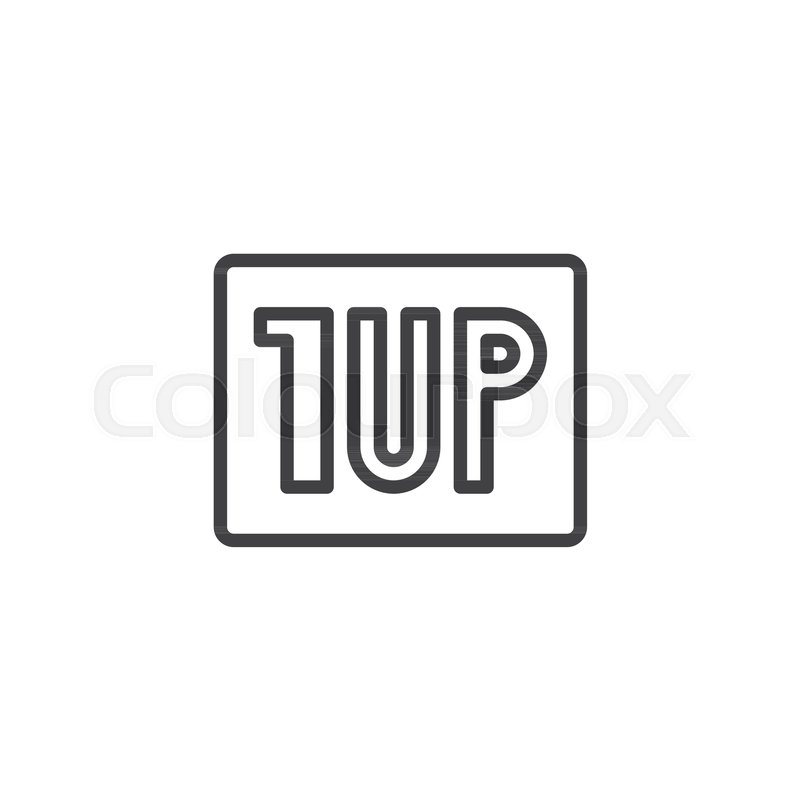 800x800 Video Game Level Up Outline Icon Stock Vector Colourbox