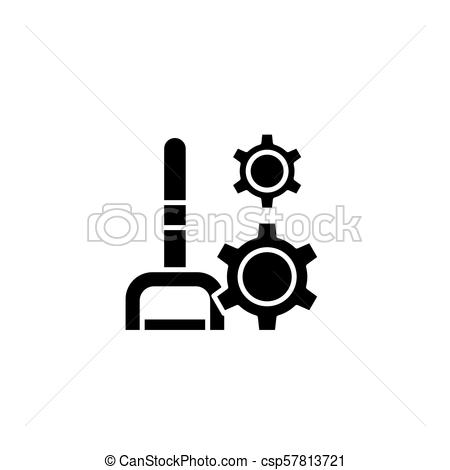 450x470 Lever Black Icon Concept Lever Flat Vector Symbol, Sign