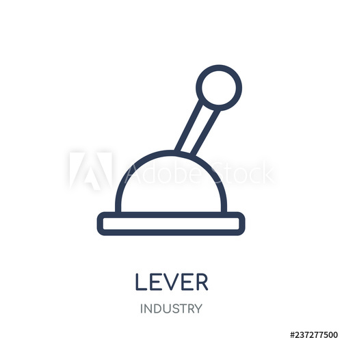 500x500 Lever Icon Lever Linear Symbol Design From Industry Collection