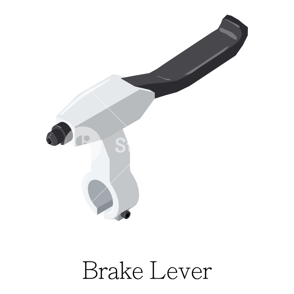 1000x1000 Brake Lever Icon Isometric Illustration Of Brake Lever Vector