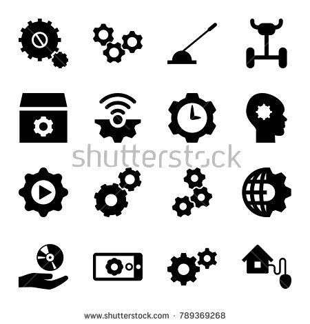 450x470 Gear Icons Set Of Editable Filled Gear Icons Such As Wheel