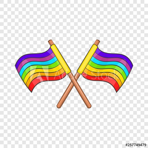 Two Flag Of Lgbt Icon In Cartoon Style Isolated On Background 500x500 Two Flag Of Lgbt Icon In Cartoon Style Isolated On Background