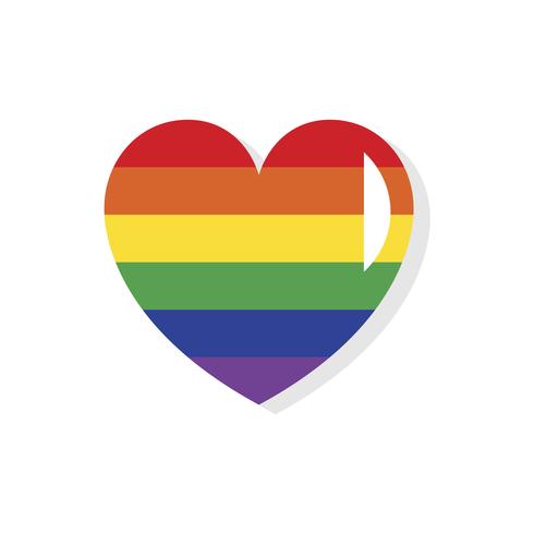 Heart Shape Lgbt Valentines Day Icon 490x490 Heart Shape Lgbt Valentines Day Icon