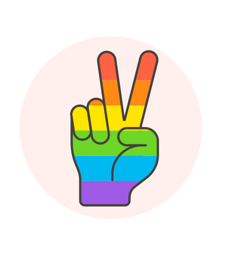 457x512 Flag, Hand, Lgbtq, Peace Icon Free Of Lgbt Illustrations