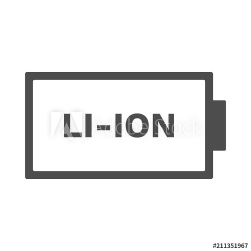 500x500 Lithium Ion Battery Icon Li Ion Symbol Vector