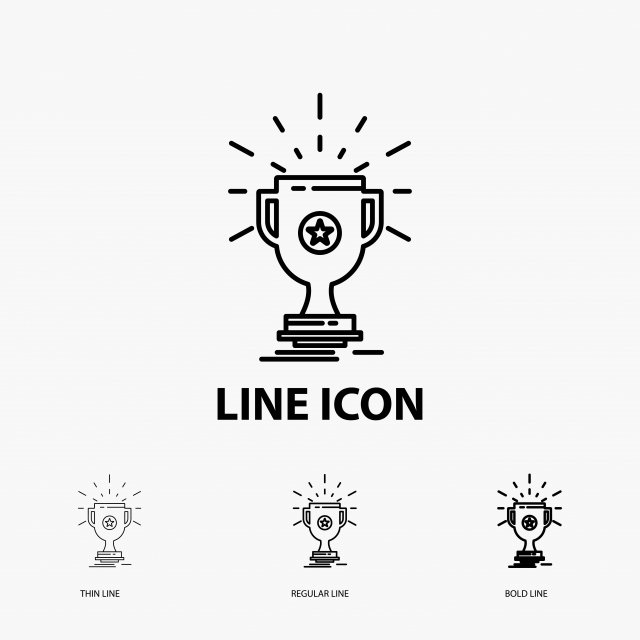 640x640 Award Trophy Prize Win Cup Icon In Thin Regular And Bold Li