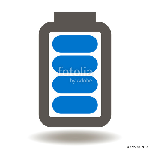 500x500 Battery Full Energy Icon Vector Accumulator Li Ion Charge Logo